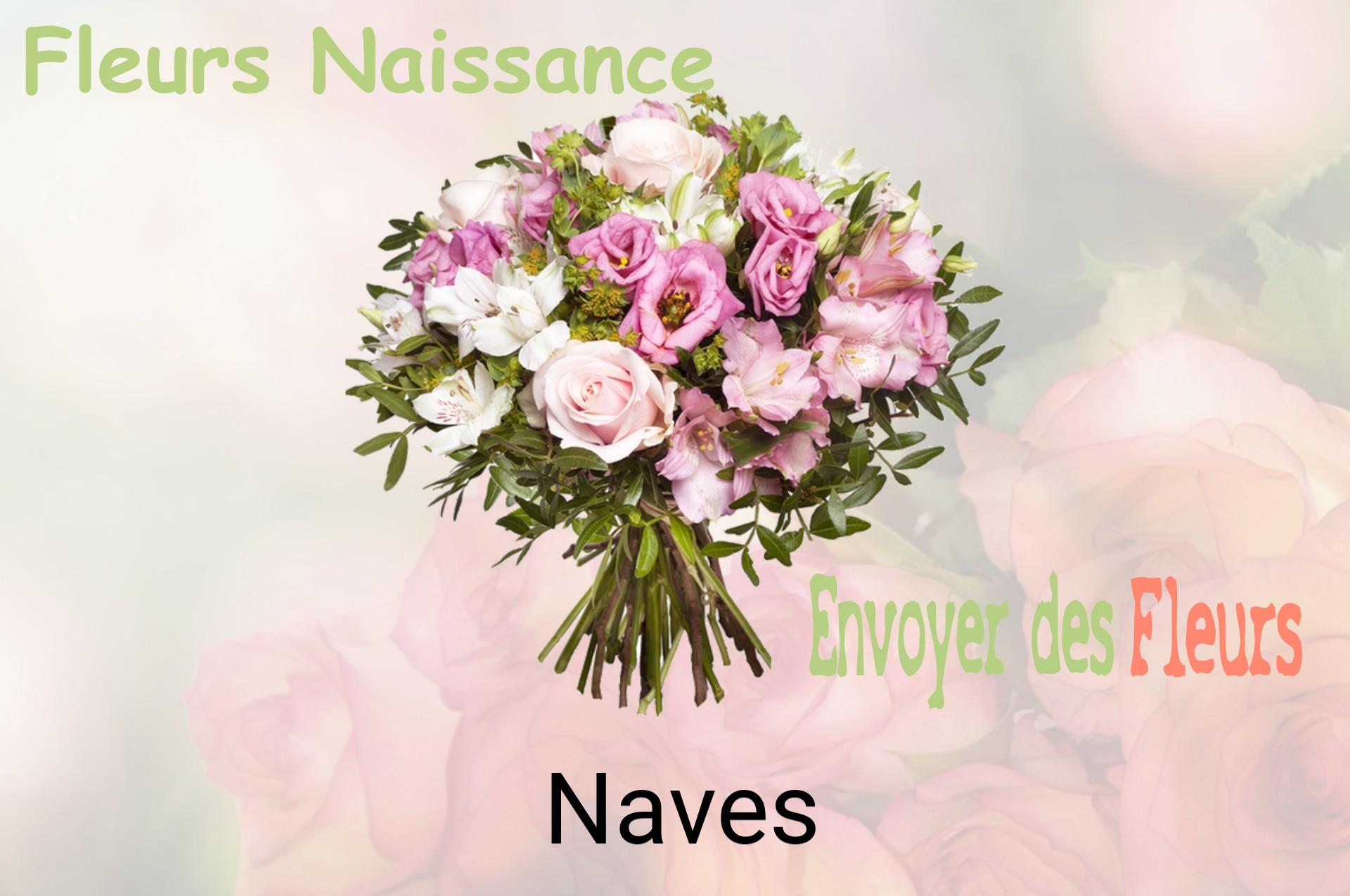 Bouquet de fleurs de naissance livré à Naves